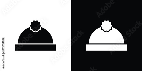 Winter hat icon design concept. vector flat icons
