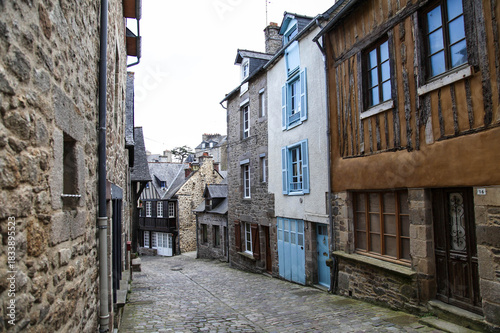 Pretty authentic street in small french village