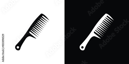 Comb icon, A flat minimalist vector illustration
