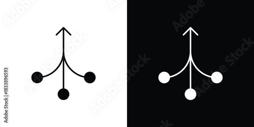 Consolidation icon, A flat minimalist vector illustration