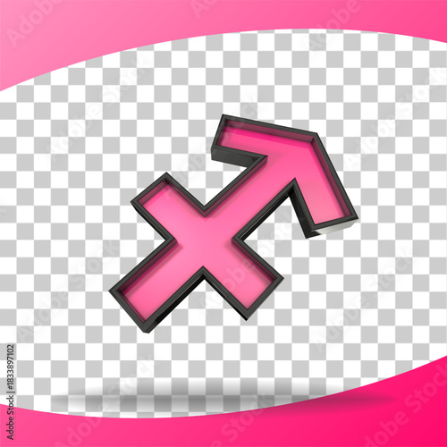 3d render zodiac sagitarius isolated