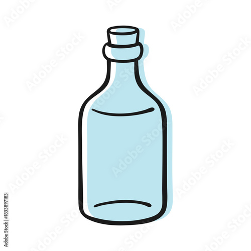 Hand Drawn Simple Glass Bottle Illustration