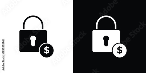 Fixed income icon, A flat minimalist vector illustration