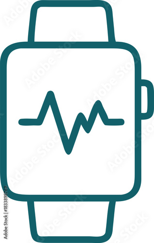 Smartwatch wearable fitness tracker heart rate monitor health technology device smartwatch with heart rate monitor icon representing wearable fitness technology for health tracking and active