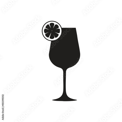 Cocktail glass vector illustration