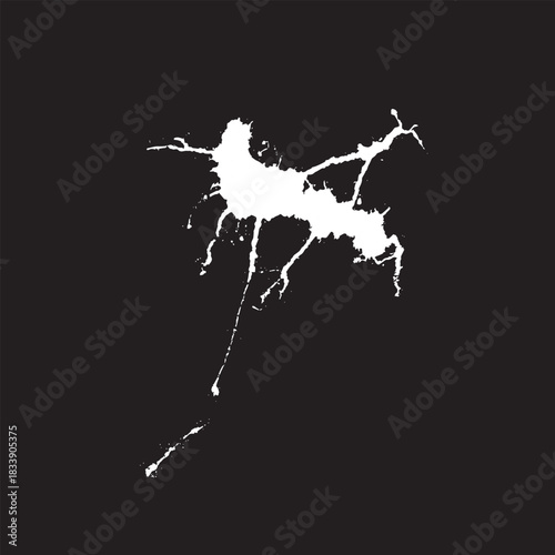 Hand drawn stylized grunge bird droppings set black and white. Flat blot style vector illustration. (Can be used as texture for cards, invitations, DIY, web sites)