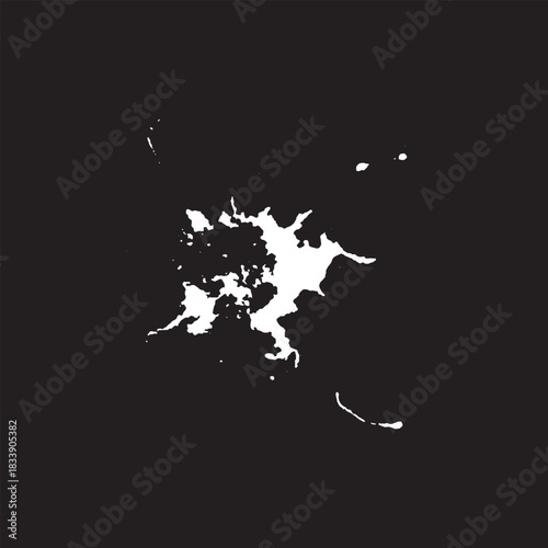 Hand drawn stylized grunge bird droppings set black and white. Flat blot style vector illustration. (Can be used as texture for cards, invitations, DIY, web sites)