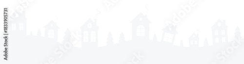 pattern with winter houses