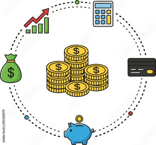 Visualize your financial growth plan with gold coins savings account and budget calculator today