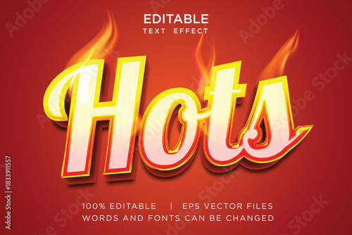 hot food editable text effect with fire