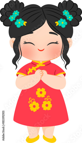 Cute Chinese New Year Girl