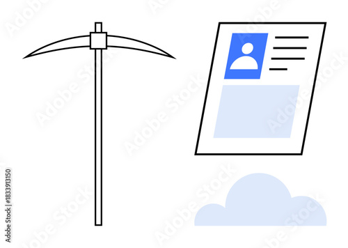 Data mining concept. Digital tools for data mining in cloud storage and analysis. Data mining explores identity and personal management. For technology, cloud systems, cybersecurity