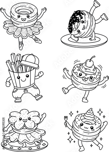 Funnel Cake Illustration Vector with Sweet Powdered Sugar Funnel Cake Carnival Treat Vector Art for Food and Dessert Graphics 