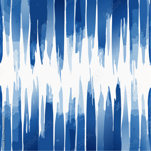 Dirty blue, navy pattern. Gruge texture seamless background. Watercolor endless repeat backdrop. Vector tye die pattern.