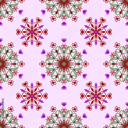 seamless pattern with flowers