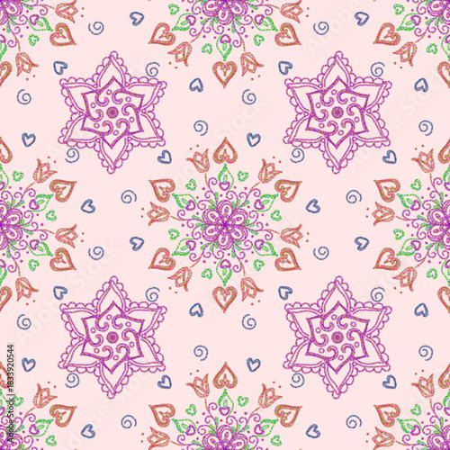 seamless flowers pattern, background with flowers