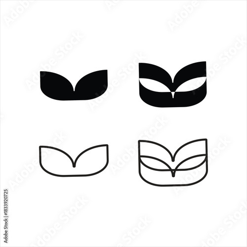 Leaf and Letter M Symbol Design Concept