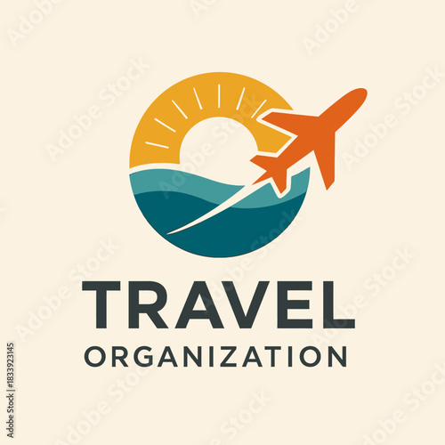 vector illustration of a creative design for travel organization logo