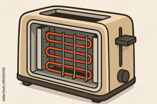 Cutaway Mechanical Device Diagram Vector Set