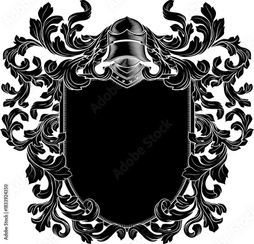 Coat of arms crest knight f...