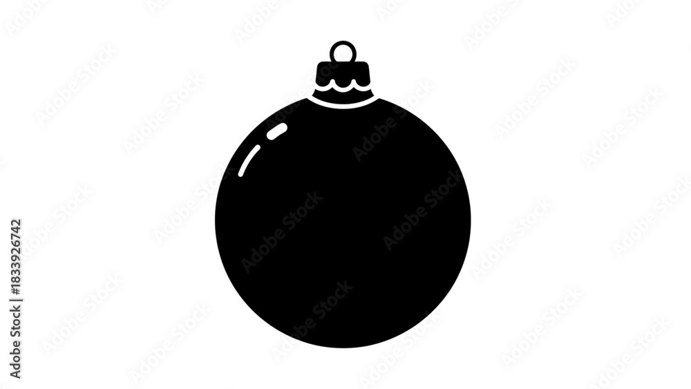 Obraz premium Minimalist Christmas Ornament Icon for Holiday Season Decorations and Design Projects