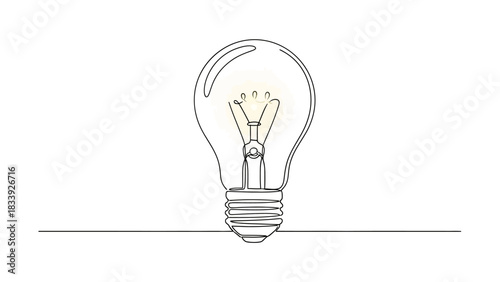Ignite your ideas with this striking lightbulb drawing representing innovation