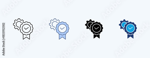Quality Assurance Multiple Icon Illustration Vector