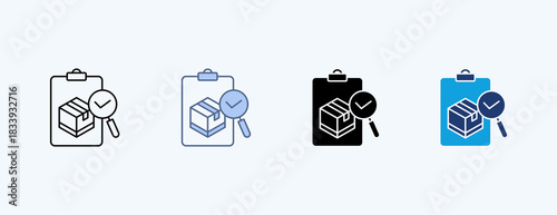 Quality Inspection Multiple Icon Illustration Vector