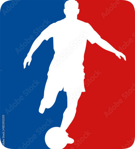 Emblem of football player design