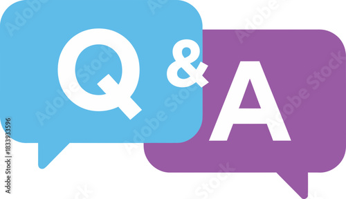 Visual Representation of Question and Answer Concept with Speech Bubbles on Transparent Background