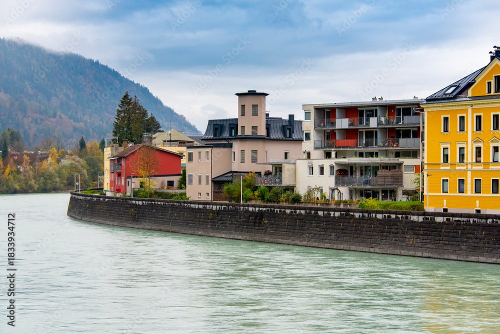 Fototapeta premium Inn River in Kufstein - Austria