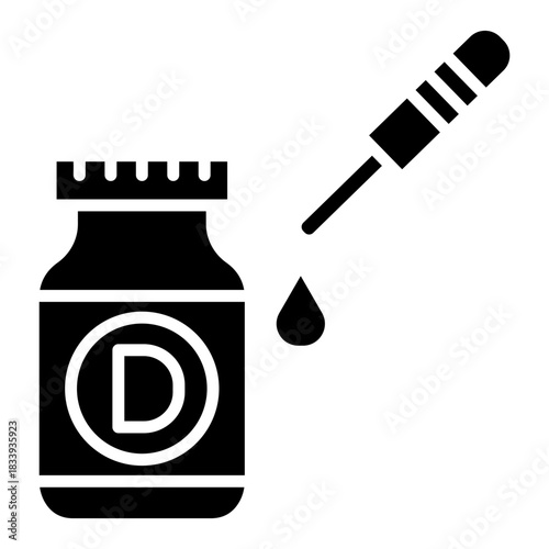 Vitamin D Test Vector Icon