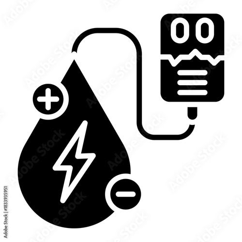 Electrolyte Panel Vector Icon
