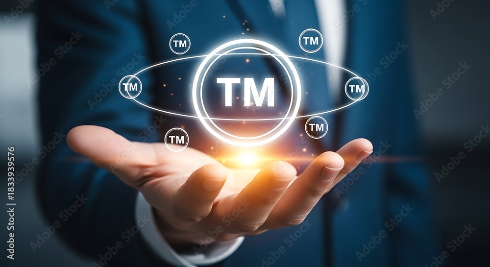 Fototapeta premium Conceptual representation of intellectual property rights, brand safeguarding, and innovation protection
