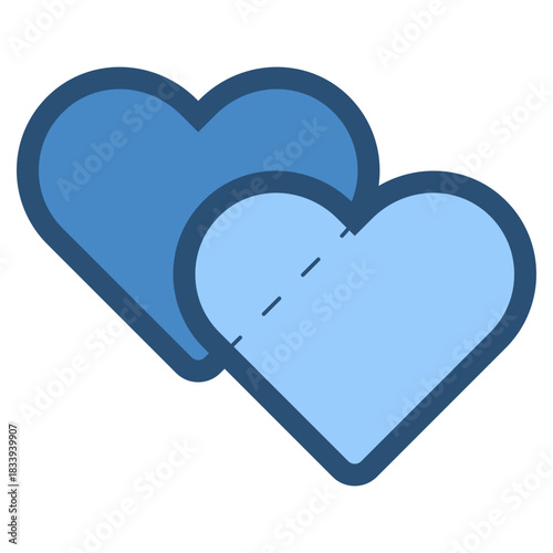 double heart shape love icon