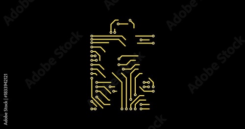 Printed circuit board shaped like a shopping bag