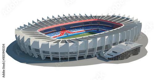 icon sport arena template vector