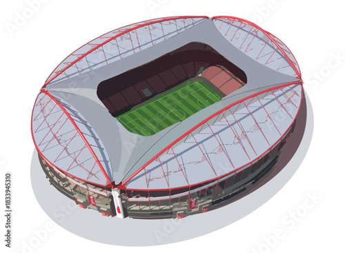 sport arena icon logo sign art ball cup win team league design vector fans sport porto da luz Lisbon Benfica World Cup fc kick off goal super event