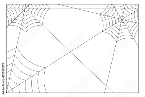 Spiderweb vector illustration simple line art design element EPS vector for Halloween or spooky themes