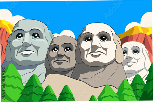 Mount Rushmore, iconic landmark.