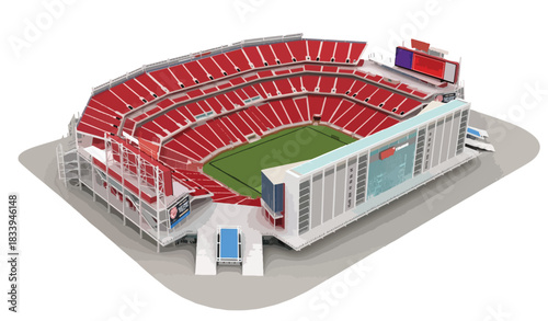 icon sport arena template vector