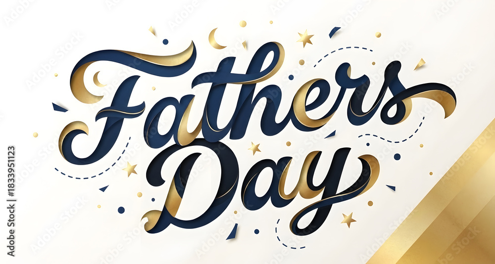 Fototapeta premium Elegant father s day greeting with festive accents