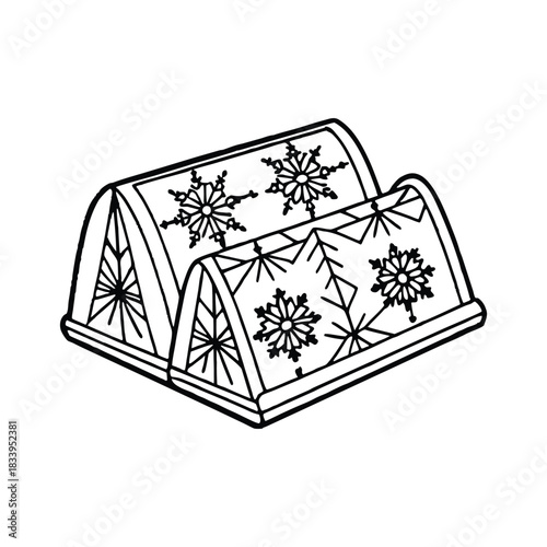 Winter-themed napkin holders
