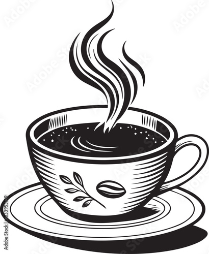 Coffee cup with steam