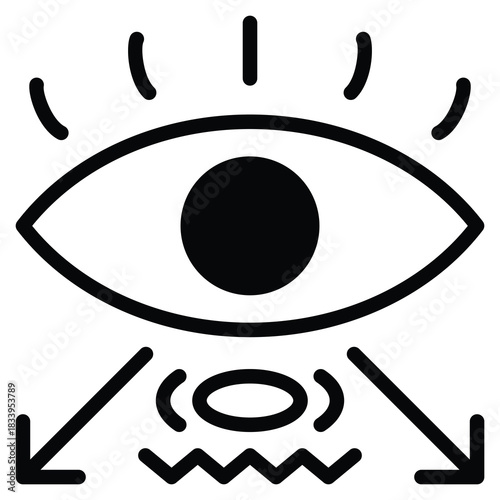 Astigmatism Icon Line Vector Illustration