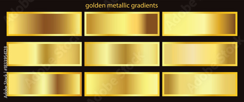 set colour gradients, Set gradien metalik. yellow swatches collection , set yellow gradients metallic gradients, Vector set of yellow metallic gradients.eps