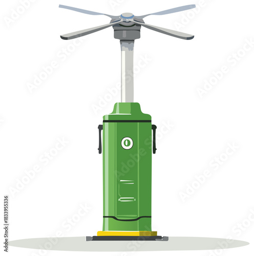 Green Portable Evaporative Cooler with Rotor for Camping, Traveling, and Ventilation Needs