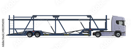 icon logo sign truck ship long tow semi load road over haul lorry cargo stack new car flat work carrier side view art heavy vector empty auto carry lift buy sale order route drive

