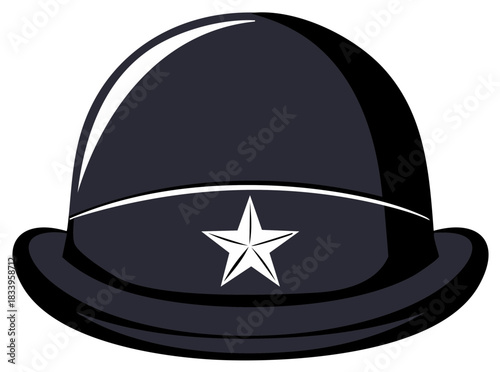 Traditional Custodian Helmet Depicting Authority, Law Enforcement, and Security Illustration