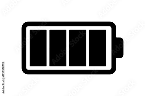Full battery showing power, energy and charging status